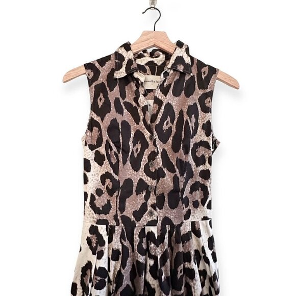 Samantha Sung Claire Sleeveless Animal Print Dress, Size 2 - Picture 5 of 16
